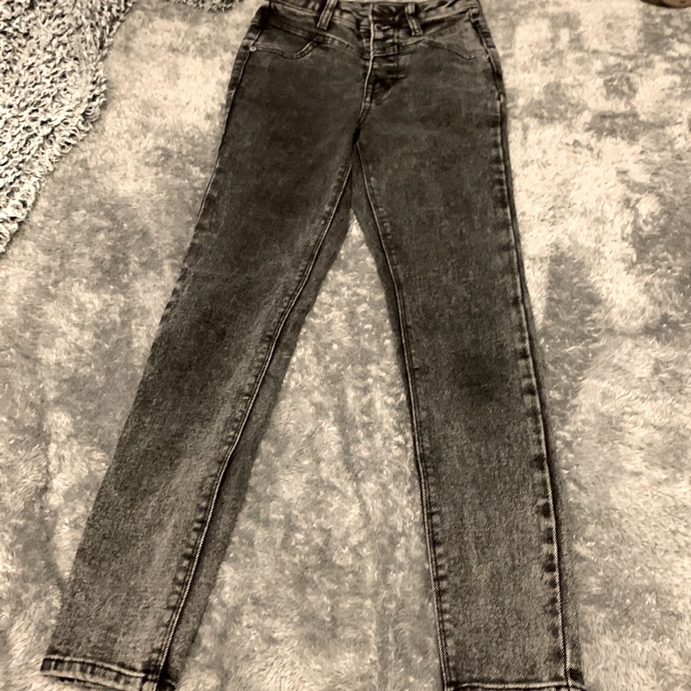 Black skinny high rise jeans